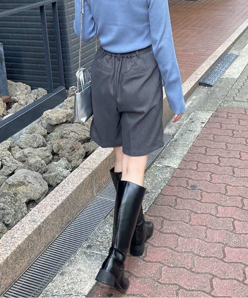 LE MORE（リモア）の「起毛ツイルハーフパンツ（その他パンツ・レディース・ブラック/ブラウン/アイボリー/グレー・FREE）」の22枚目の写真