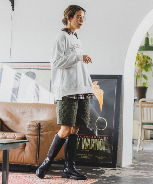 BAYFLOW（ベイフロー）の「キルティングショートパンツ（その他パンツ・レディース・カーキ/キャメル・SMALL/MEDIUM）」の4枚目の写真