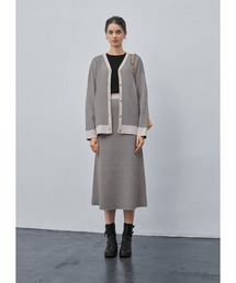 STYLE DELI | 【LUXE】ジャガード編みへリンボーンセットアップ(ニット/セーター)