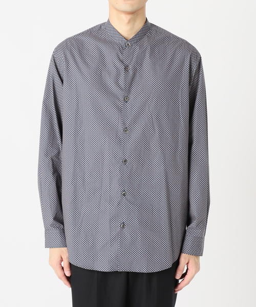 EDIFICE（エディフィス）の「【CANCLINI / カンクリー二】パターン バンドカラーシャツ（シャツ/ブラウス・メンズ・ブラウン/ブルー・X-LARGE/MEDIUM/LARGE/SMALL）」の8枚目の写真