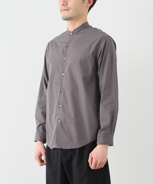 EDIFICE（エディフィス）の「【CANCLINI / カンクリー二】パターン バンドカラーシャツ（シャツ/ブラウス・メンズ・ブラウン/ブルー・X-LARGE/MEDIUM/LARGE/SMALL）」の20枚目の写真