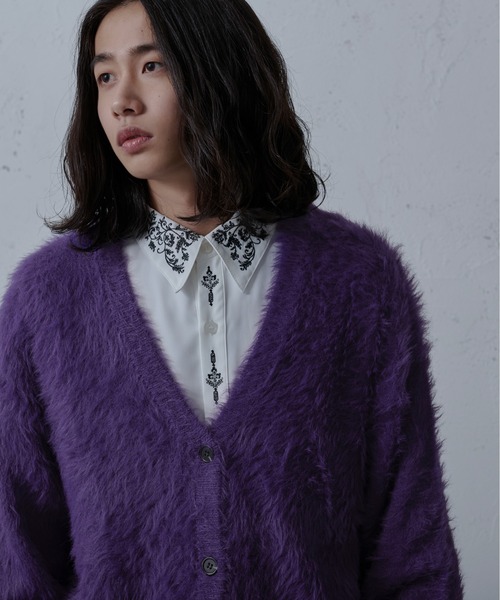 Ellno Loset（エルノロゼット）の「シャギールーズカーディガン（カーディガン/ボレロ・メンズ・グリーン/ブラック/ライトグレー/パープル・MEDIUM/LARGE）」の16枚目の写真