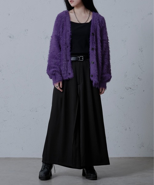 Ellno Loset（エルノロゼット）の「シャギールーズカーディガン（カーディガン/ボレロ・メンズ・グリーン/ブラック/ライトグレー/パープル・MEDIUM/LARGE）」の20枚目の写真