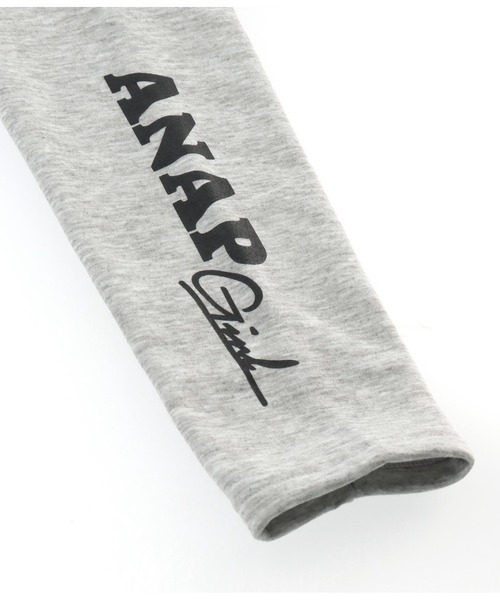 ANAP GｉRL（アナップガール）の「サイドロゴ裏シャギーレギンス（レギンス/スパッツ・キッズ・ブラック/ライトグレー・XS/S/M）」の17枚目の写真