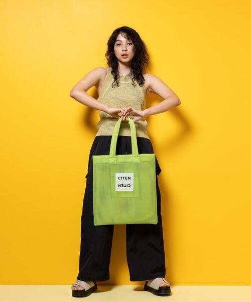 CITEN（シテン）の「＜CITEN＞アメスリ メランジニット タンクトップ（ベスト・レディース・イエロー/ネイビー・FREE）」の6枚目の写真