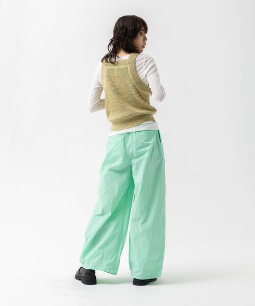 CITEN（シテン）の「＜CITEN＞アメスリ メランジニット タンクトップ（ベスト・レディース・イエロー/ネイビー・FREE）」の17枚目の写真