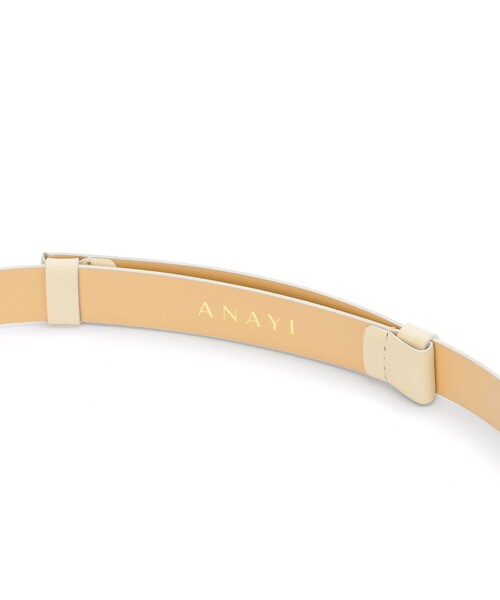 ANAYI（アナイ）の「パールプレートベルト（ベルト・レディース・ネイビー/アイボリー・FREE）」の13枚目の写真