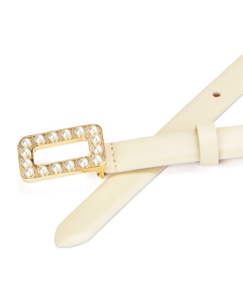 ANAYI（アナイ）の「パールプレートベルト（ベルト・レディース・ネイビー/アイボリー・FREE）」の14枚目の写真