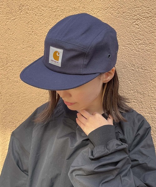 Carhartt WIP（カーハートダブリューアイピー）の「【 CARHARTT WIP / カーハート WIP 】 ベースボール キャップ フラット 平つば BACKLEY CAP CARHARTT 016607 STO（キャップ・メンズ・ダークブルー/ベージュ・FREE）」の2枚目の写真