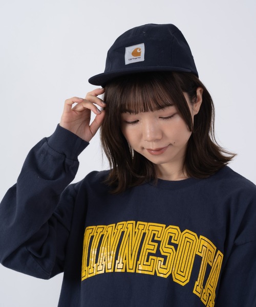 Carhartt WIP（カーハートダブリューアイピー）の「【 CARHARTT WIP / カーハート WIP 】 ベースボール キャップ フラット 平つば BACKLEY CAP CARHARTT 016607 STO（キャップ・メンズ・ダークブルー/ベージュ・FREE）」の5枚目の写真