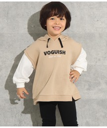 ドッキング風フーディトップススウェット