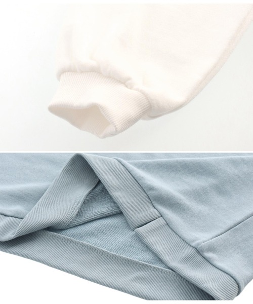 ANAP kids(アナップキッズ)の「ドッキング風フーディトップススウェット(パーカー・キッズ・サックスブルー/ブラック/ベージュ・110cm/130cm/120cm)」の13枚目の写真