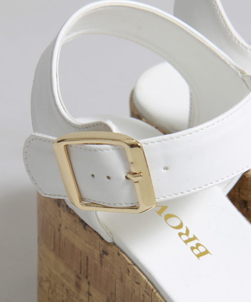 WEGO(ウィゴー)の「WEGO/厚底コルクサンダル(サンダル・レディース・ブラック/インディゴブルー/シルバー/ホワイト・LARGE/MEDIUM)」の12枚目の写真