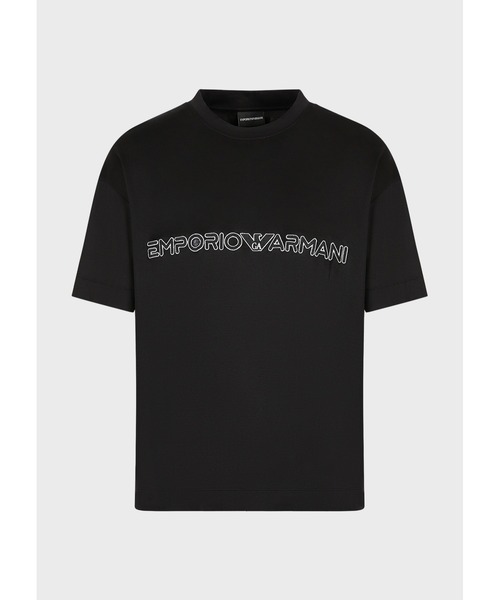 EMPORIO ARMANI(エンポリオアルマーニ)の「【エンポリオ アルマーニ】Tシャツ テンセル混紡ジャージー製 エンボスロゴ(Tシャツ/カットソー・メンズ・ブラック/ホワイト系その他・LARGE/MEDIUM/SMALL/X-LARGE/XX-LARGE)」の9枚目の写真
