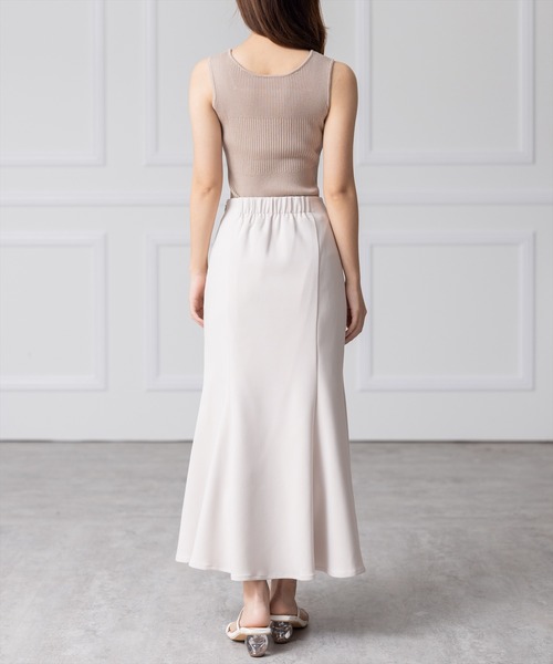 clear(クリア)の「編地切り替えリブノースリニットトップス(タンクトップ・レディース・ピンク/オフホワイト/ブルー/ベージュ/ブラック/グリーン/ブラウン・F)」の21枚目の写真