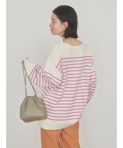 AMERICAN HOLIC（アメリカンホリック）の「パネルボーダーニットチュニック（チュニック・レディース・ネイビー/ピンク/ブルー・M/L）」の17枚目の写真