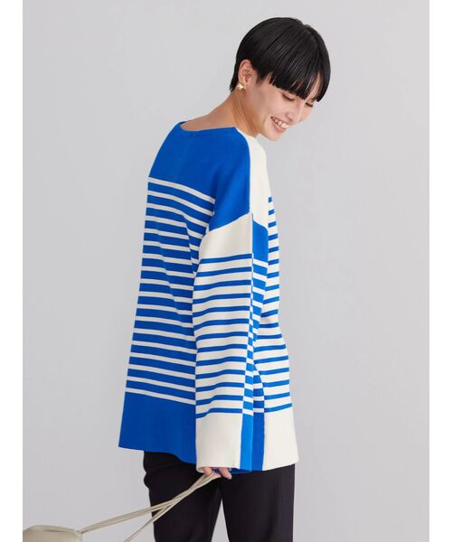 AMERICAN HOLIC（アメリカンホリック）の「パネルボーダーニットチュニック（チュニック・レディース・ネイビー/ピンク/ブルー・M/L）」の20枚目の写真