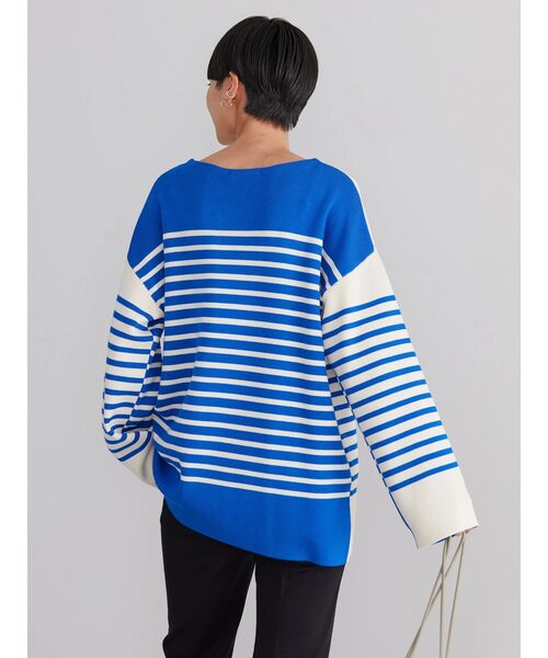 AMERICAN HOLIC（アメリカンホリック）の「パネルボーダーニットチュニック（チュニック・レディース・ネイビー/ピンク/ブルー・M/L）」の21枚目の写真