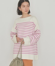 AMERICAN HOLIC | パネルボーダーニットチュニック(チュニック)