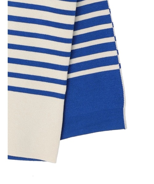 AMERICAN HOLIC（アメリカンホリック）の「パネルボーダーニットチュニック（チュニック・レディース・ネイビー/ピンク/ブルー・M/L）」の8枚目の写真