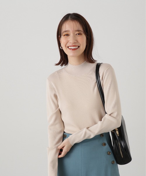 N.（N. Natural Beauty Basic）（エヌエヌナチュラルビューティーベーシック）の「◆総針ボトルネックニット（ニット/セーター・レディース・ブラック/オフホワイト/ピンク/イエロー/ブルー・MEDIUM）」の20枚目の写真