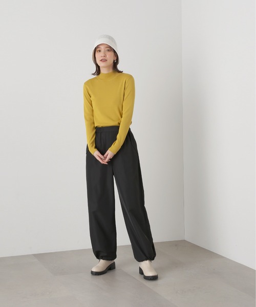 N.（N. Natural Beauty Basic）（エヌエヌナチュラルビューティーベーシック）の「◆総針ボトルネックニット（ニット/セーター・レディース・ブラック/オフホワイト/ピンク/イエロー/ブルー・MEDIUM）」の11枚目の写真