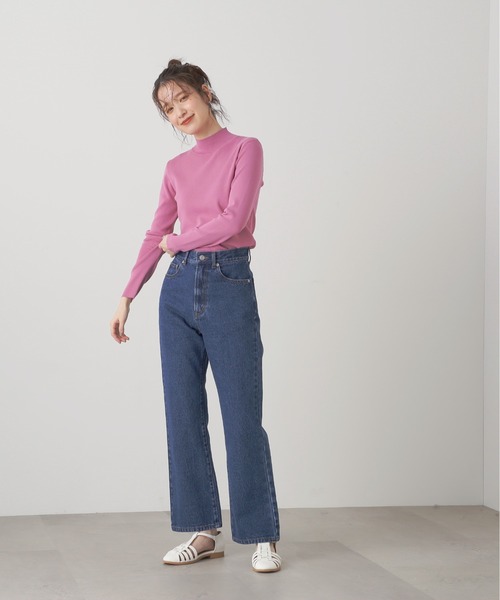 N.（N. Natural Beauty Basic）（エヌエヌナチュラルビューティーベーシック）の「◆総針ボトルネックニット（ニット/セーター・レディース・ブラック/オフホワイト/ピンク/イエロー/ブルー・MEDIUM）」の14枚目の写真