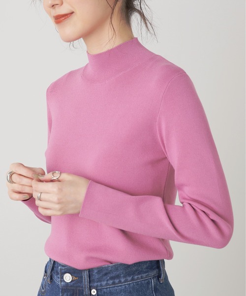 N.（N. Natural Beauty Basic）（エヌエヌナチュラルビューティーベーシック）の「◆総針ボトルネックニット（ニット/セーター・レディース・ブラック/オフホワイト/ピンク/イエロー/ブルー・MEDIUM）」の17枚目の写真