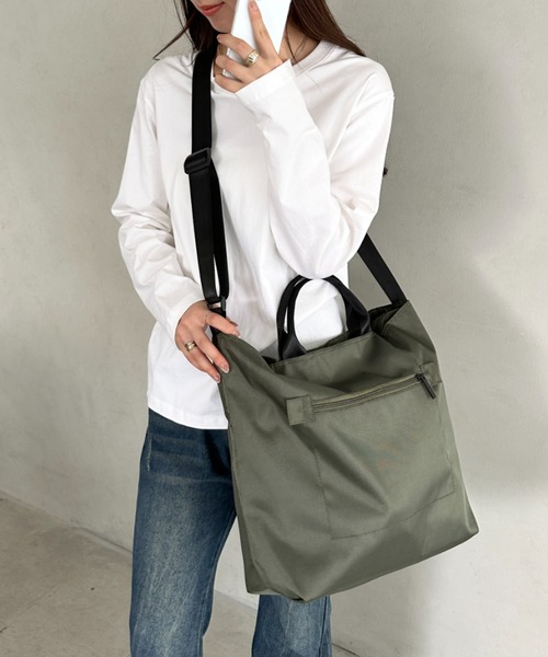 セール】【A4収納可能】ナイロン2WAYショルダーバッグ トート
