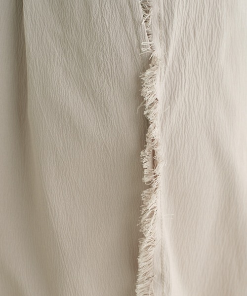 PUAL CE CIN（ピュアルセシン）の「【Du noir】サイドフリンジスラックスパンツ（スラックス・レディース・ブラック/ベージュ・FREE）」の3枚目の写真