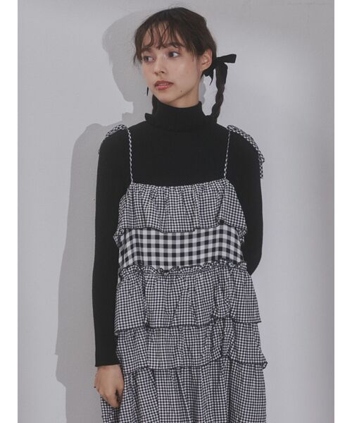 merry jenny（メリージェニー）の「イレギュラーレースキャミワンピース（ワンピース・レディース・ブラック/オフホワイト/その他1・FREE）」の11枚目の写真