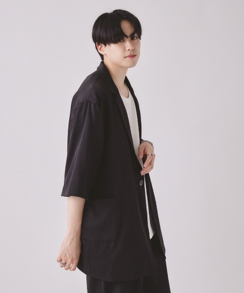 EDEL（エーデル）の「EDEL - サマービッグテーラードジャケット（テーラードジャケット・メンズ・ミント/アイボリー/ブラック・MEDIUM/LARGE）」の7枚目の写真