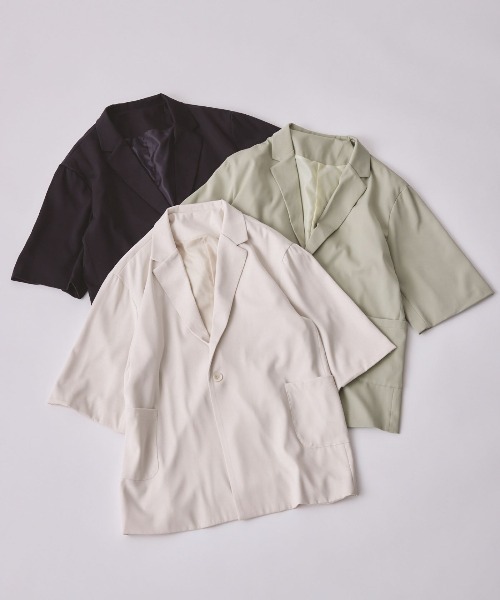 EDEL（エーデル）の「EDEL - サマービッグテーラードジャケット（テーラードジャケット・メンズ・ミント/アイボリー/ブラック・MEDIUM/LARGE）」の4枚目の写真