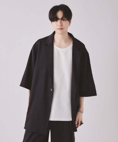 EDEL（エーデル）の「EDEL - サマービッグテーラードジャケット（テーラードジャケット・メンズ・ミント/アイボリー/ブラック・MEDIUM/LARGE）」の5枚目の写真