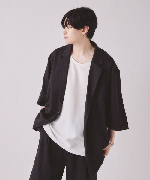 EDEL（エーデル）の「EDEL - サマービッグテーラードジャケット（テーラードジャケット・メンズ・ミント/アイボリー/ブラック・MEDIUM/LARGE）」の6枚目の写真