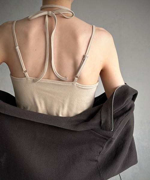 &g'aime（アンジェム）の「【&g’aime】＜WEB限定＞カップ付きキャミソール（キャミソール・レディース・ベージュ/ブラック・FREE）」の6枚目の写真