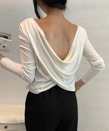 バックドレープカットソー