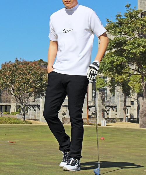 GIORNO SEVEN(ジョルノセブン)の「接触冷感 ゴルフ 半袖 ロゴ モックネックシャツ ゴルフウェア メンズ(Tシャツ/カットソー・メンズ・ホワイト/ネイビー/ブラック/ターコイズブルー/カーキ/チャコールグレー/ライトグレー・M/L/XL/XXL/3XL)」の11枚目の写真