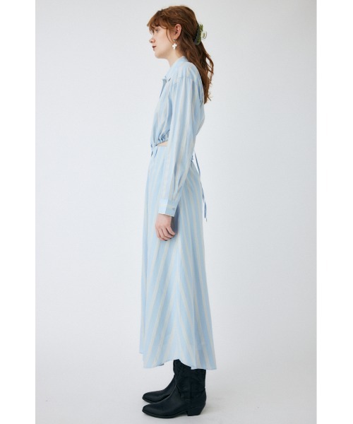 【セール】GATHER WAIST STRIPED ドレス（ワンピース）｜MOUSSY（マウジー）