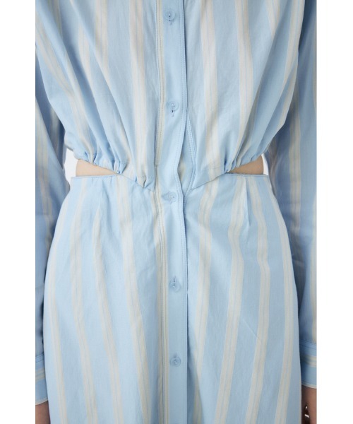 【セール】GATHER WAIST STRIPED ドレス（ワンピース）｜MOUSSY（マウジー）