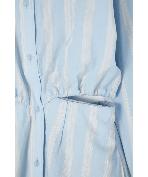 【セール】GATHER WAIST STRIPED ドレス（ワンピース）｜MOUSSY（マウジー）