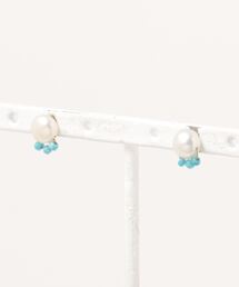 CERCA（チェルカ）の「September/淡水パール+ターコイズpierce（ピアス（両耳用））」