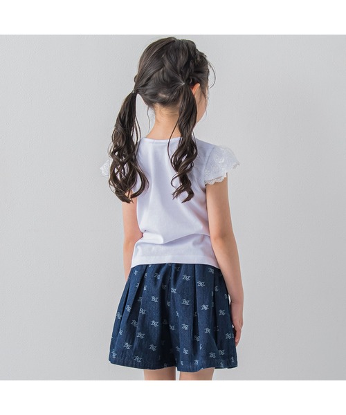 BeBe（ベベ）の「パリジェンヌプリントTシャツ(100~150cm)（Tシャツ/カットソー・キッズ・ブラック/ホワイト・150/140/110/100/130/120）」の7枚目の写真