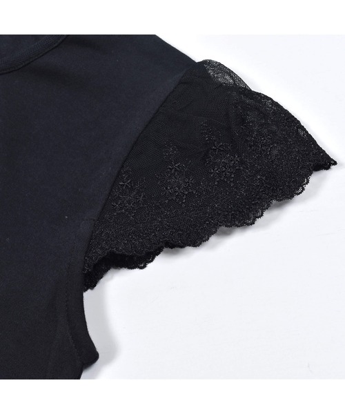 BeBe（ベベ）の「パリジェンヌプリントTシャツ(100~150cm)（Tシャツ/カットソー・キッズ・ブラック/ホワイト・150/140/110/100/130/120）」の12枚目の写真