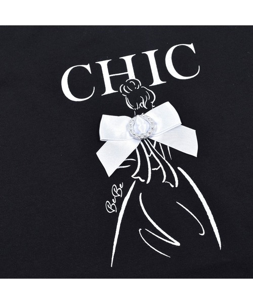 BeBe（ベベ）の「パリジェンヌプリントTシャツ(100~150cm)（Tシャツ/カットソー・キッズ・ブラック/ホワイト・150/140/110/100/130/120）」の13枚目の写真