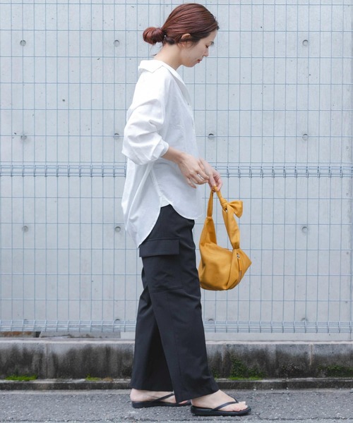 URBAN RESEARCH Sonny Label（アーバンリサーチサニーレーベル）の「TRリネンオーバーシャツ（シャツ/ブラウス・レディース・ホワイト/ベージュ/チェック/ブルー・FREE）」の17枚目の写真