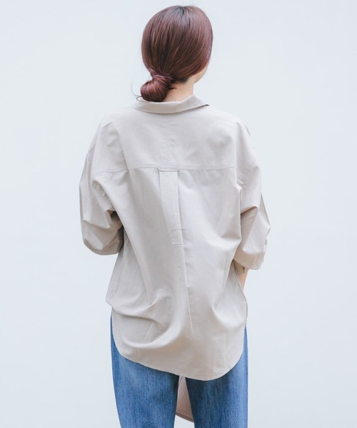 URBAN RESEARCH Sonny Label（アーバンリサーチサニーレーベル）の「TRリネンオーバーシャツ（シャツ/ブラウス・レディース・ホワイト/ベージュ/チェック/ブルー・FREE）」の20枚目の写真