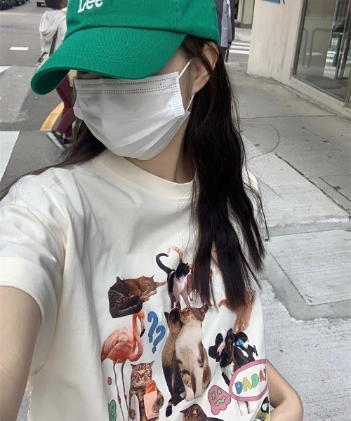 VIBGYOR(ヴィブジョー)の「【バーレスク】コラージュキャットTシャツ(BQ)(Tシャツ/カットソー・メンズ・ベージュ/アイボリー・FREE)」の5枚目の写真