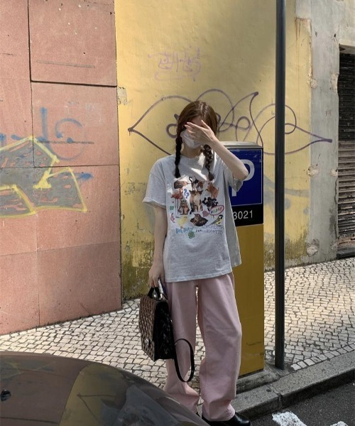 VIBGYOR(ヴィブジョー)の「【バーレスク】コラージュキャットTシャツ(BQ)(Tシャツ/カットソー・メンズ・ベージュ/アイボリー・FREE)」の6枚目の写真