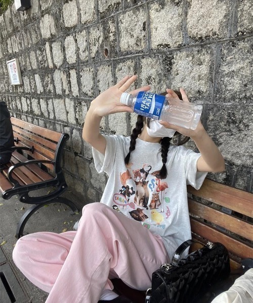 VIBGYOR(ヴィブジョー)の「【バーレスク】コラージュキャットTシャツ(BQ)(Tシャツ/カットソー・メンズ・ベージュ/アイボリー・FREE)」の12枚目の写真